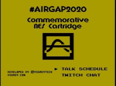 AirGap2020 Commemorative NES Cartridge
