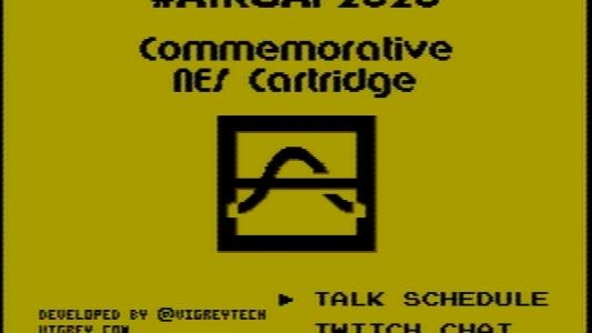AirGap2020 Commemorative NES Cartridge titlescreen