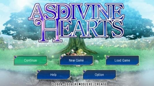 Asdivine Hearts titlescreen