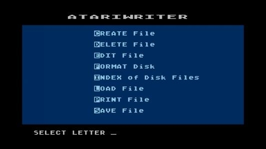 AtariWriter screenshot