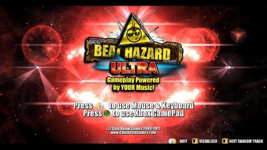 Beat Hazard Ultra titlescreen