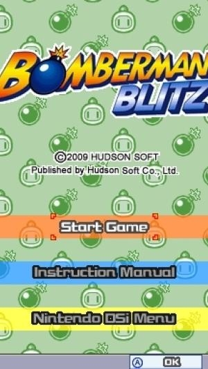 Bomberman Blitz titlescreen