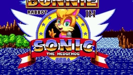 Bunnie Rabbot in Sonic the Hedgehog titlescreen