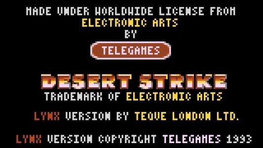 Desert Strike: Return to the Gulf titlescreen