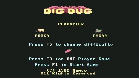 Dig Dug titlescreen