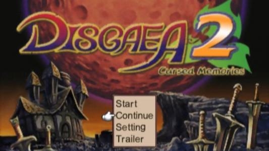 Disgaea 2: Cursed Memories titlescreen