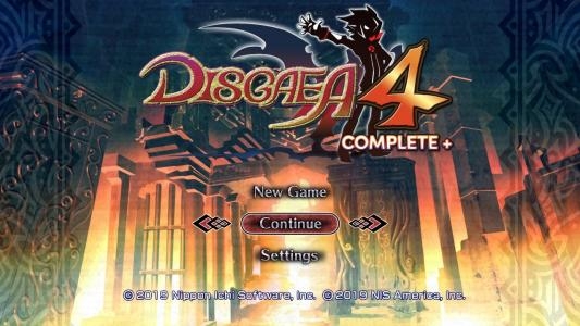 Disgaea 4 Complete+ titlescreen