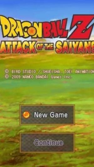Dragon Ball Z: Attack of the Saiyans titlescreen