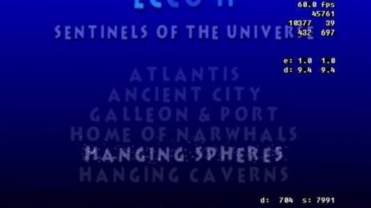 Ecco II: Sentinels of the Universe titlescreen