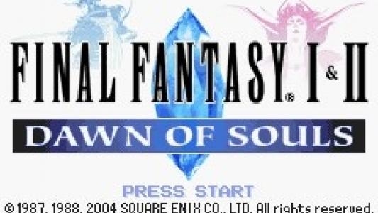 Final Fantasy I & II: Dawn of Souls titlescreen