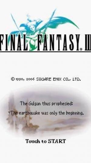 Final Fantasy III titlescreen