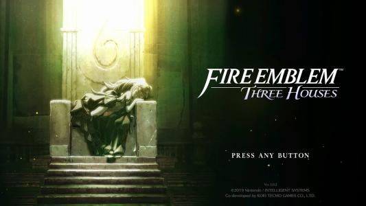 Fire Emblem: Three Houses titlescreen