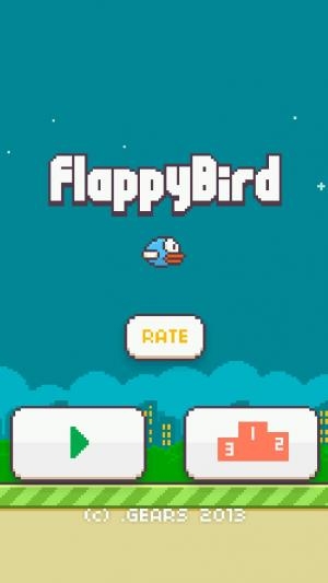 Flappy Bird titlescreen