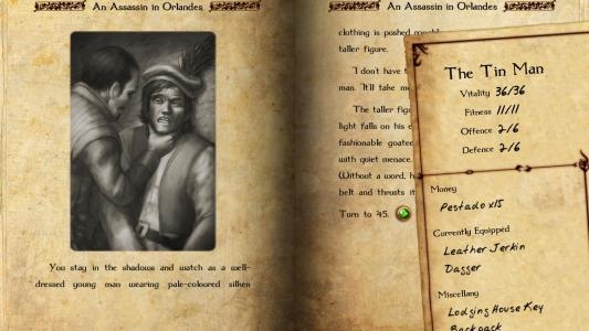 Gamebook Adventures 1: An Assassin in Orlandes screenshot