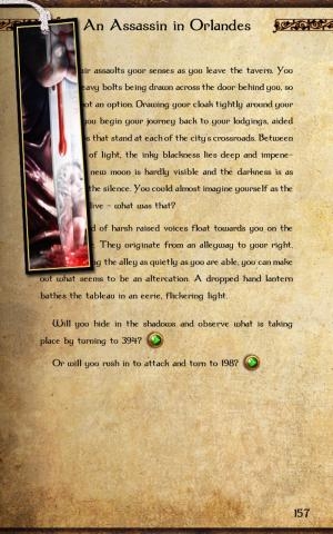 Gamebook Adventures 1: An Assassin in Orlandes screenshot