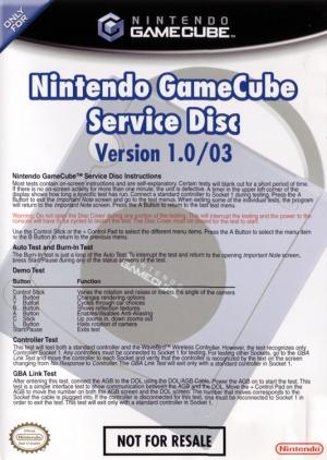 GameCube Service Disc v1.0/03