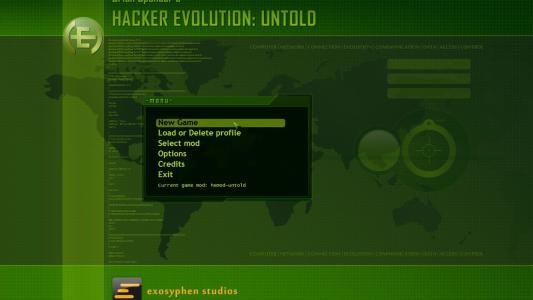 Hacker Evolution: Untold titlescreen