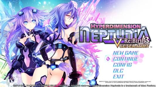 Hyperdimension Neptunia Re;Birth3: V Generation titlescreen