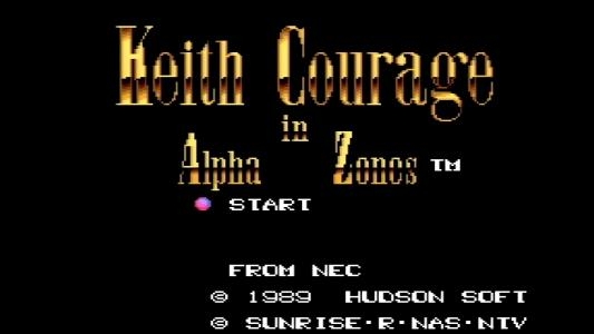 Keith Courage in Alpha Zones titlescreen