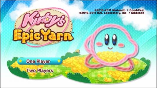 Kirby's Epic Yarn titlescreen