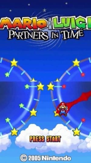 Mario & Luigi: Partners in Time titlescreen