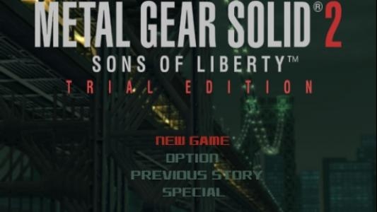 Metal Gear Solid 2: Sons of Liberty [TRIAL EDITION] titlescreen
