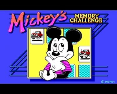 Mickey's Memory challenge