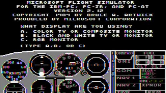 Microsoft Flight Simulator 2.12 screenshot