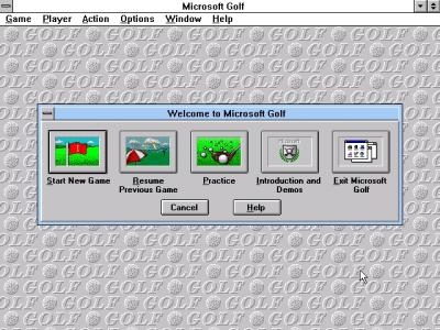 Microsoft Golf 1.0 (Multi-Media Edition) screenshot