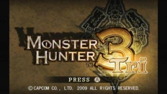 Monster Hunter 3 Tri titlescreen