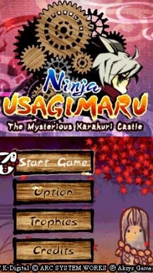 Ninja Usagimaru: The Mysterious Karakuri Castle titlescreen