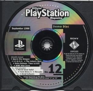 Official U.S. PlayStation Magazine Disc 12 September 1998