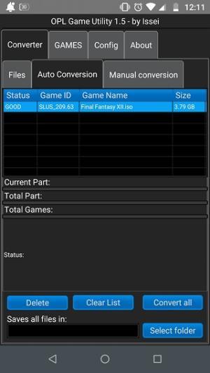 OPL Game Utility titlescreen