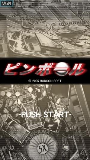 Pinball titlescreen