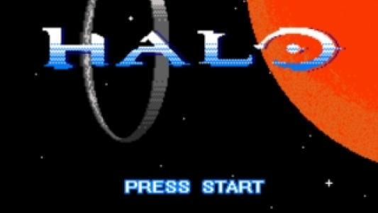 Pixel Force: Halo titlescreen