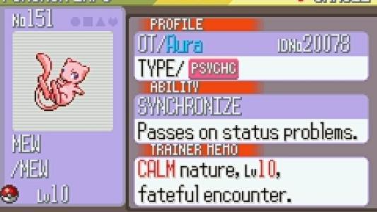 Pokémon - Aura Mew Distribution screenshot