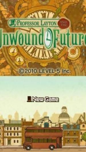 Professor Layton and the Unwound Future titlescreen