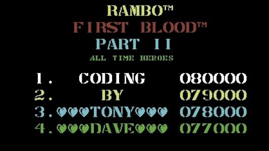 Rambo First Blood Part II Hit Squad titlescreen