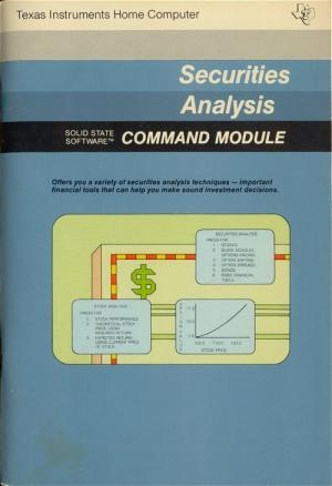 Securities Analysis