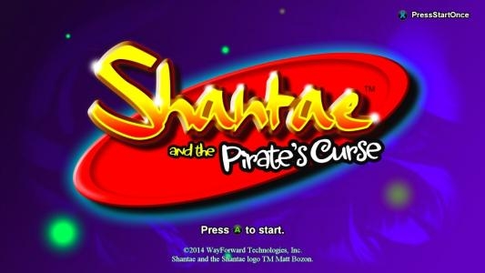 Shantae and the Pirate's Curse titlescreen