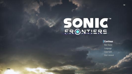 Sonic Frontiers titlescreen