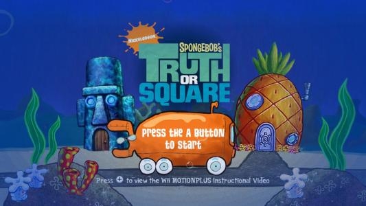 SpongeBob's Truth or Square titlescreen