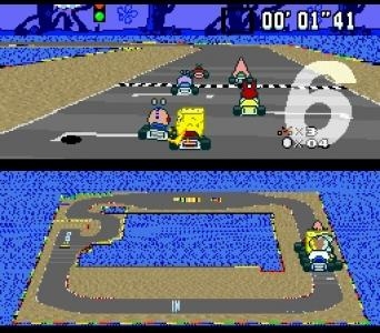 Super Mario Kart Spongebob screenshot
