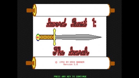 Sword Quest I: The Search titlescreen