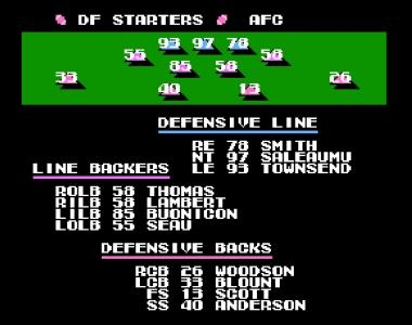 Tecmo Super Bowl Alltime Greats screenshot