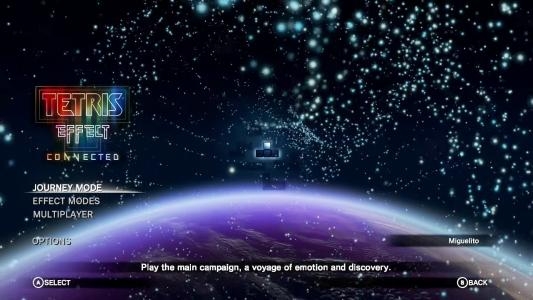 Tetris Effect: Connected titlescreen