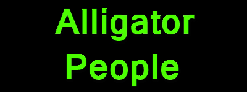 The Alligator People clearlogo