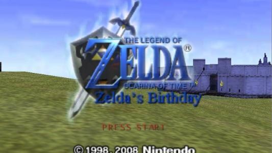 The Legend of Zelda: Zelda's Birthday titlescreen