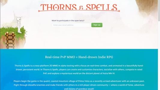 Thorns & Spells titlescreen
