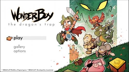 Wonder Boy: The Dragon's Trap titlescreen